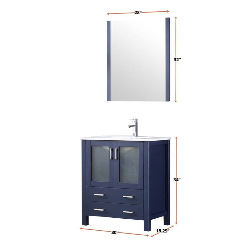 Volez 30 in W x 18.25 in D Bath Vanity