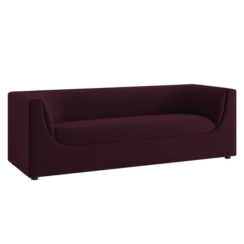 Hilda 86" Curved Back Performance Velvet Sofa