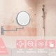 preview thumbnail 6 of 6, 8 inch Double-Sided Wall Mounted 10X LED Magnifying Bathroom Mirror