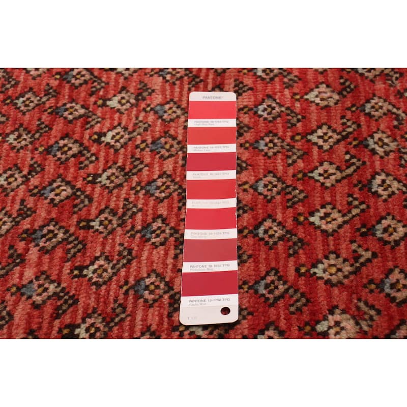 ECARPETGALLERY Hand-knotted Andelz Red Wool Rug - 3'2 x 10'3