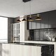 preview thumbnail 2 of 8, Modern Farmhouse 4-Light Black Metal Chandelier Linear Kitchen Island Lights for Dining Room - 38.5" L x 7" W x 9" H