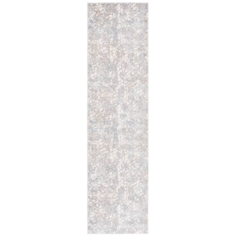 SAFAVIEH Lagoon Ettje Modern Distressed Rug - 2'2" x 8' Runner - Ivory/Grey
