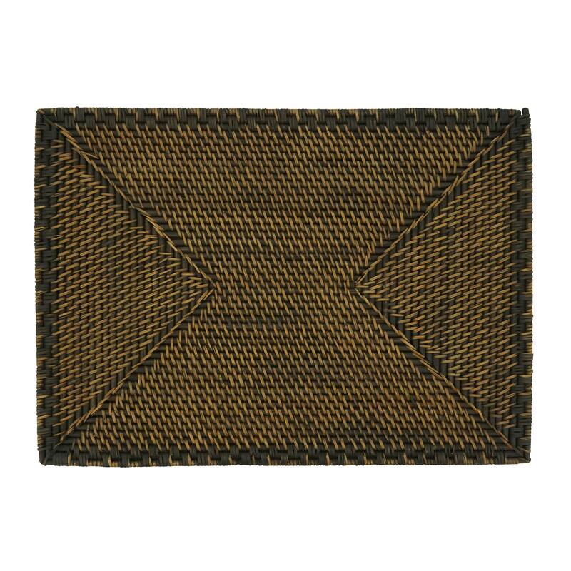 Rattan Placemats With Woven Design (Set of 4)