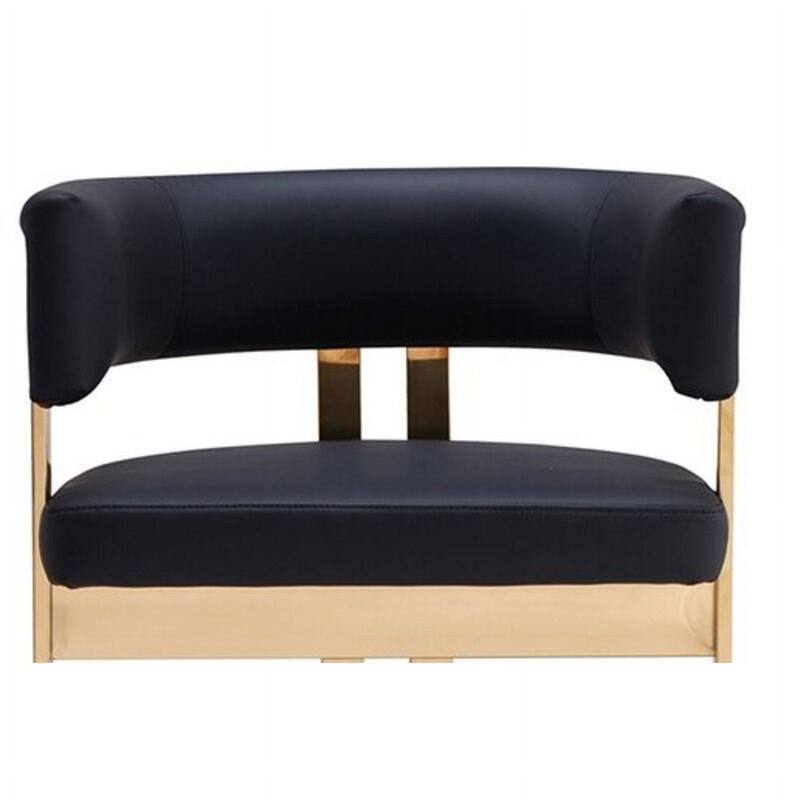 INFINITY Set Of 2 Luxurious Faux Leather Bar Stools
