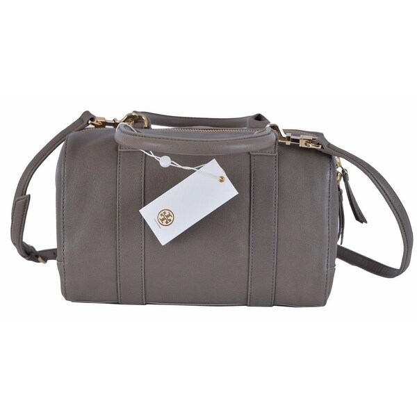 grey leather purse