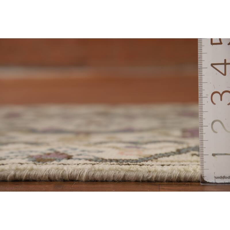 Transitional Oushak Indian Runner Rug Hand-Knotted Wool Carpet - 2'6"x 8'0"