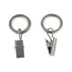 preview thumbnail 5 of 5, InStyleDesign 5/8 inch Noise-Canceling Curtain Rings w/Clip (Set of 10) Satin Nickel