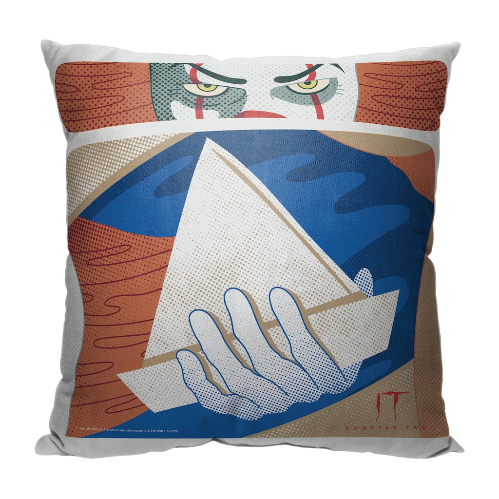 Warner Brothers Horror It Come Float 18 Inch Throw Pillow
