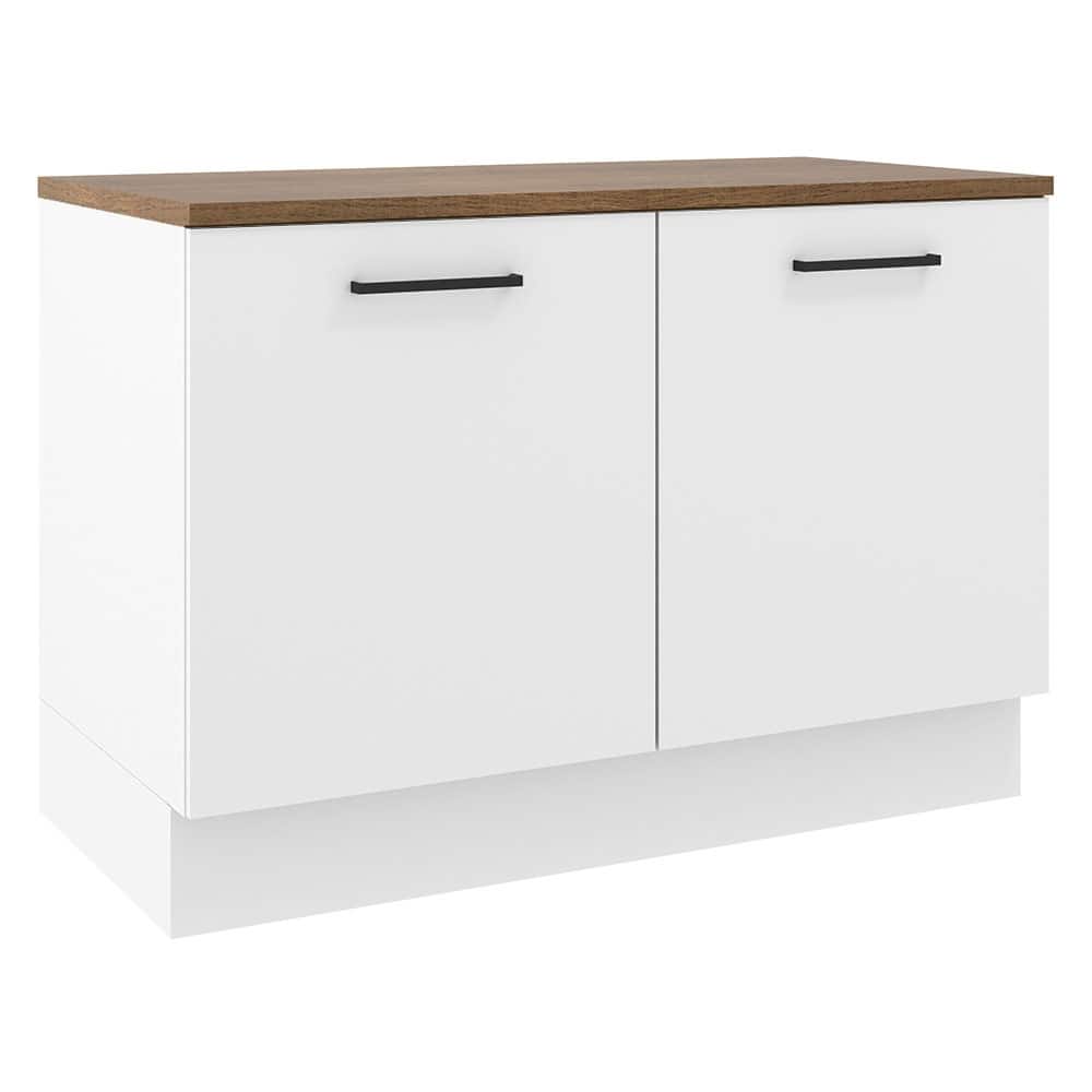 Madesa Hazel Kitchen Storage Base Cabinet 47 Inch Wide - White