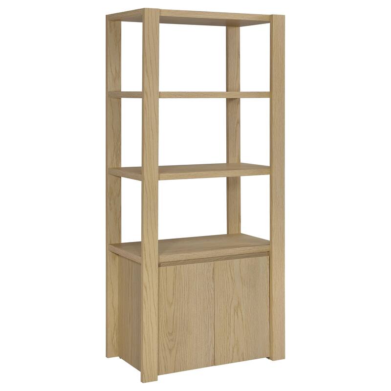 Laurelton 3-Shelf Media Tower Tall Pier Cabinet Light Oak - Light Oak