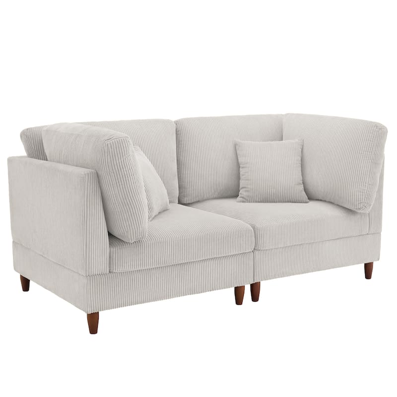 Modern Oversized Modular Corduroy Sectional Sofa Set