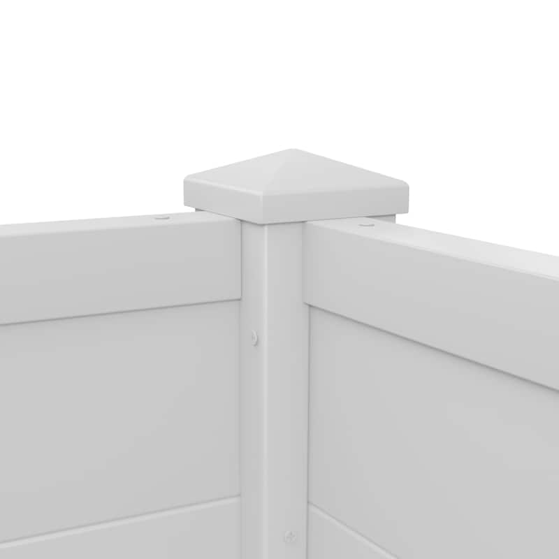 Privacy Screen Outdoor Privacy Fence Panels for Air Conditioner and Trash Can (2 Panels-White)