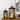 Glitzhome Set of 2 Farmhouse Wooden Lantern Hanging Candle Holders Wedding Decor - 24"+17"