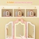 preview thumbnail 32 of 51, Kids Vanity Set with Mirror Makeup Dressing Table with Drawer