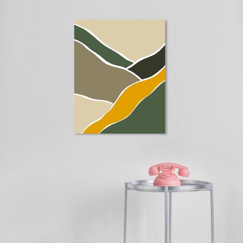Wynwood Studio Canvas Abstract Up there in the Hills Brown Modern & Contemporary Wall Art Canvas Print - 16 x 20