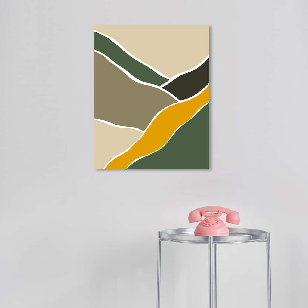 Wynwood Studio Canvas Abstract Up there in the Hills Brown Modern & Contemporary Wall Art Canvas Print