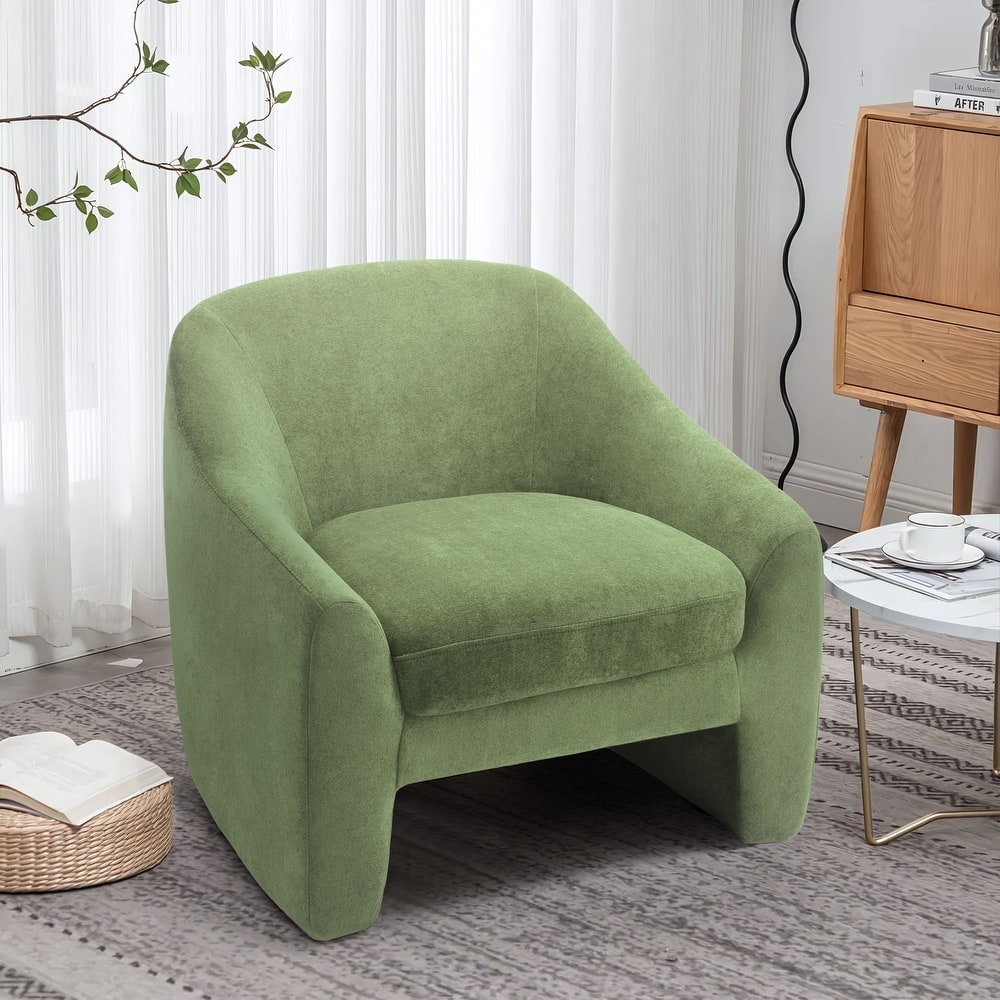 Nordic-style Upholstered Barrel Chair