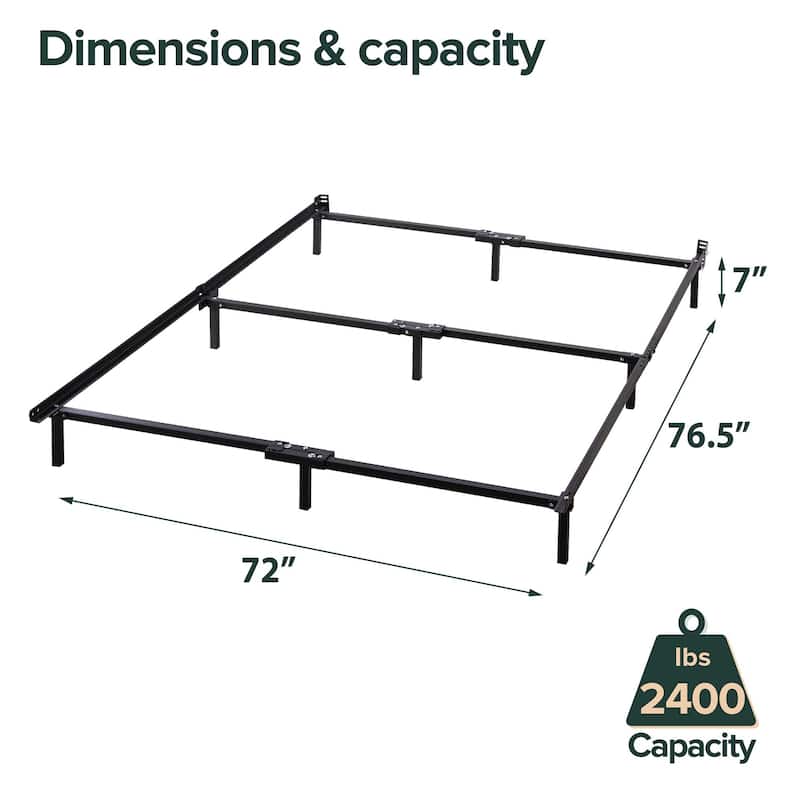 Priage by ZINUS Compack Metal Bed Frame - Black - California King