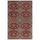SAFAVIEH Heritage Oriental Hand-tufted Wool Area Rug - 6' Square - Red/Green