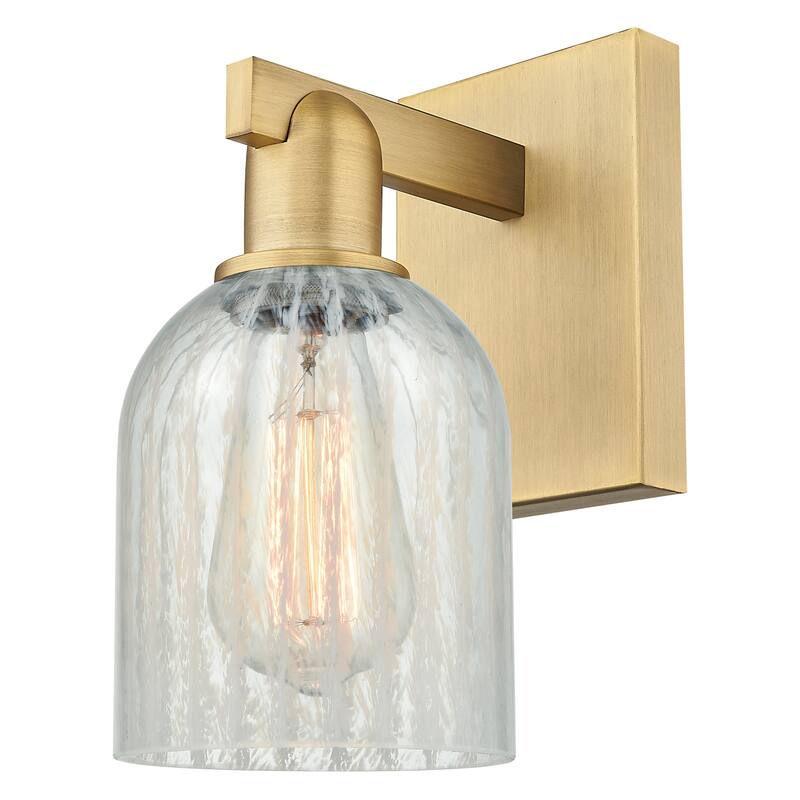 Innovations Lighting 716-1W-11-5 Caledonia Sconce Caledonia 11" Tall - Brushed Brass / Mouchette