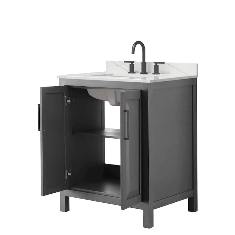 Daria 30-inch Single Vanity, 3 Hole Quartz Top