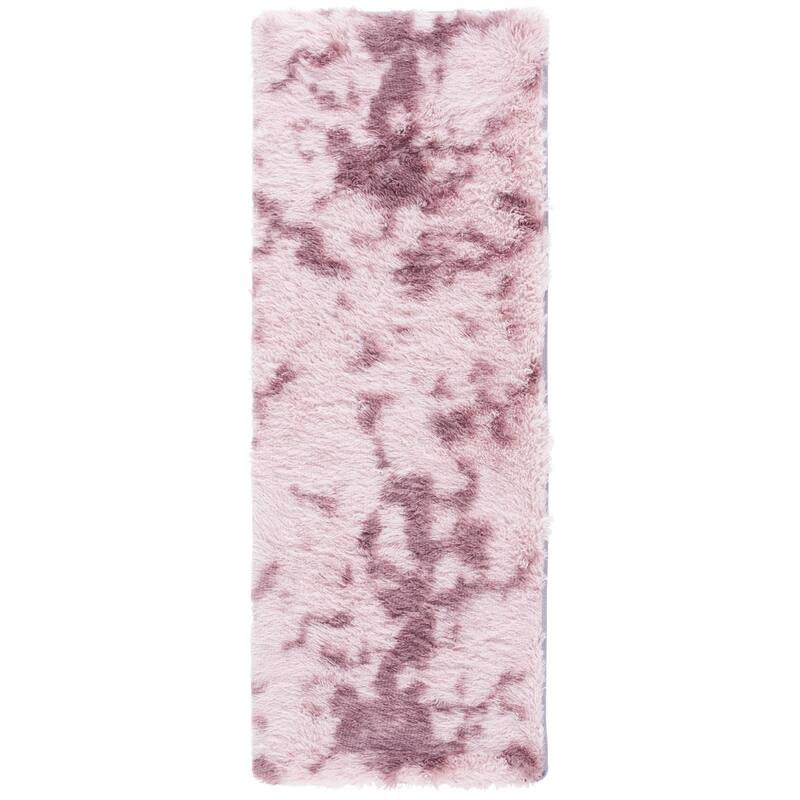 SAFAVIEH Rainbow Shag Didy Shag Rug - 2'3" x 6' Runner - Purple