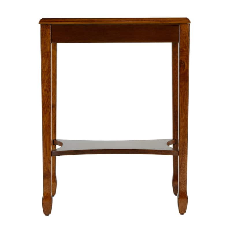 Handmade Butler Gilbert Olive Ash Varnished Wood Veneer Burl End Table