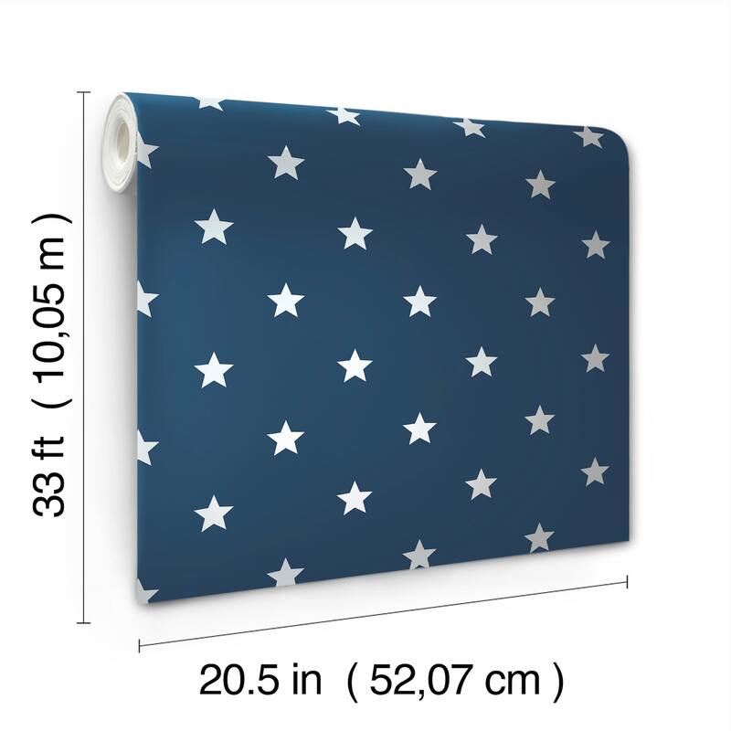 Advantage Starry Motif Dark Blue Geometric Wallpaper