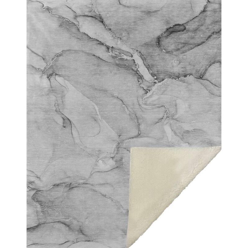 Premium Machine Washable Modern Abstract Sherpa Throw Blanket