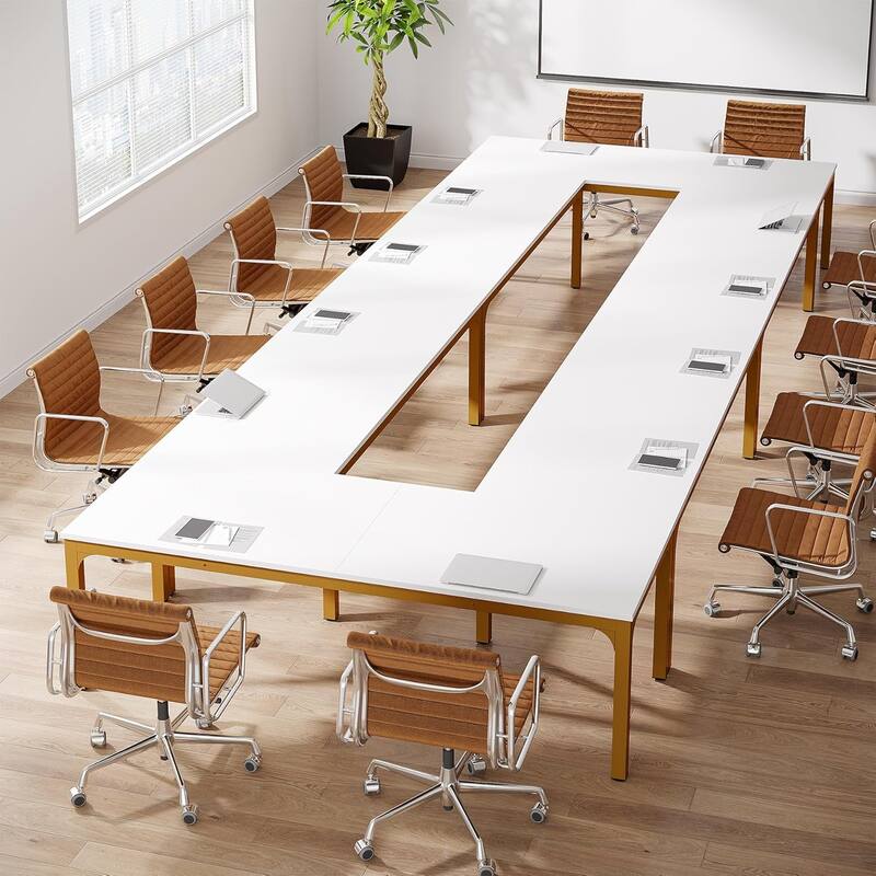 78.74" Large Rectangle Conference Table/Desk, Modern Seminar Meeting Table, Business Tables for Boardroom & Office