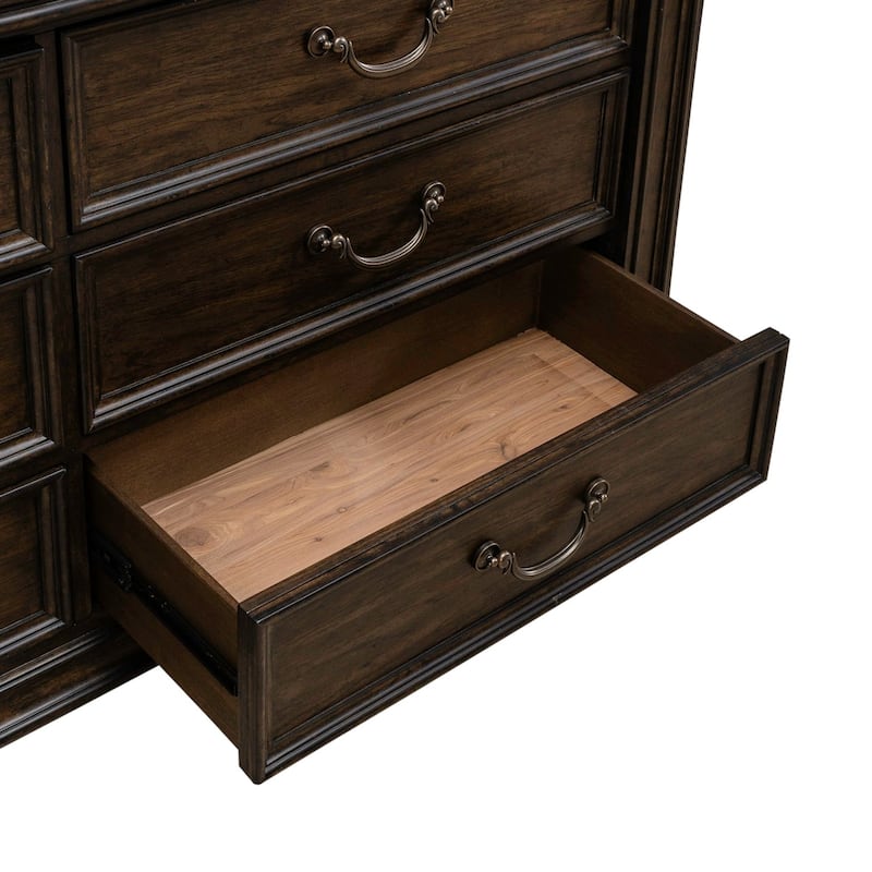 Liberty Furniture Provence Park Shelter Bed, Dresser & Mirror, Chest, Night Stand - King or Queen