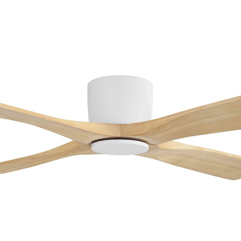 WINGBO 54" DC Flush Mount Ceiling Fan with Remote