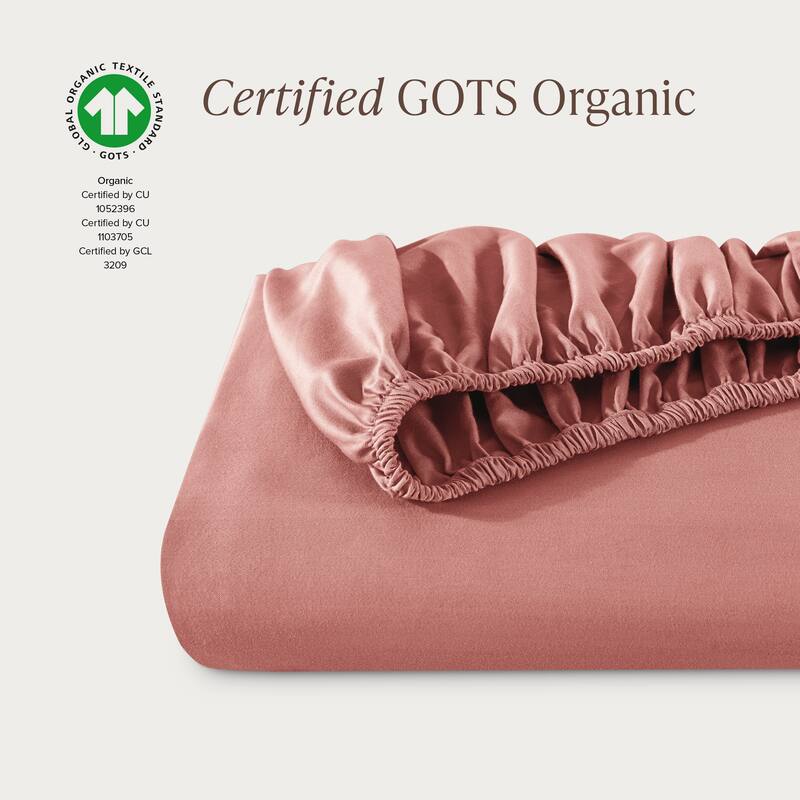 Bare Home Organic Cotton Fitted Sheet - Smoth Sateen Weave