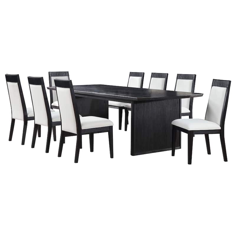 Brookmead Extension Leaf Dining Table Set Black