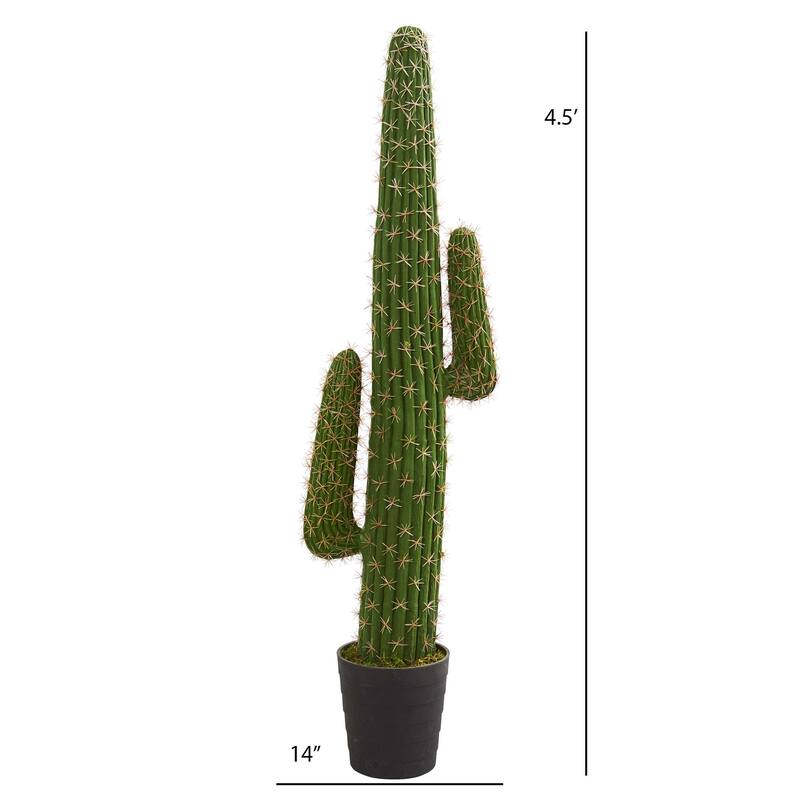 Pine Canopy Windflower Cactus Artificial Plant - h: 4.5 ft. w: 14 in. d: 14 in