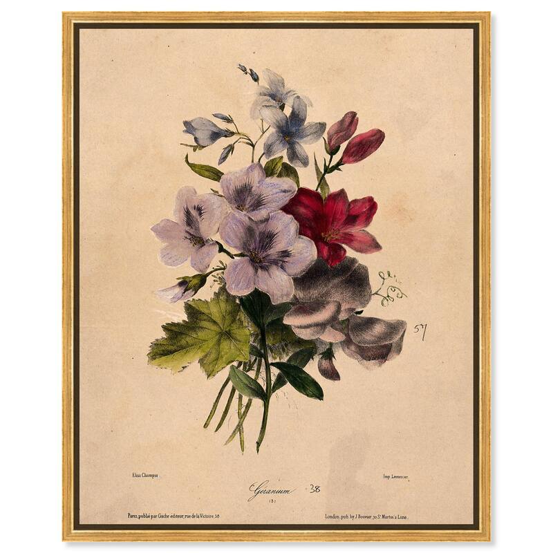Elisa's Blooms Canvas by Art Remedy - Gold - 20" x 24"