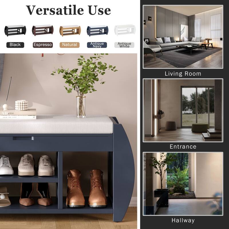 Vintage Multifunctional Storage Bench