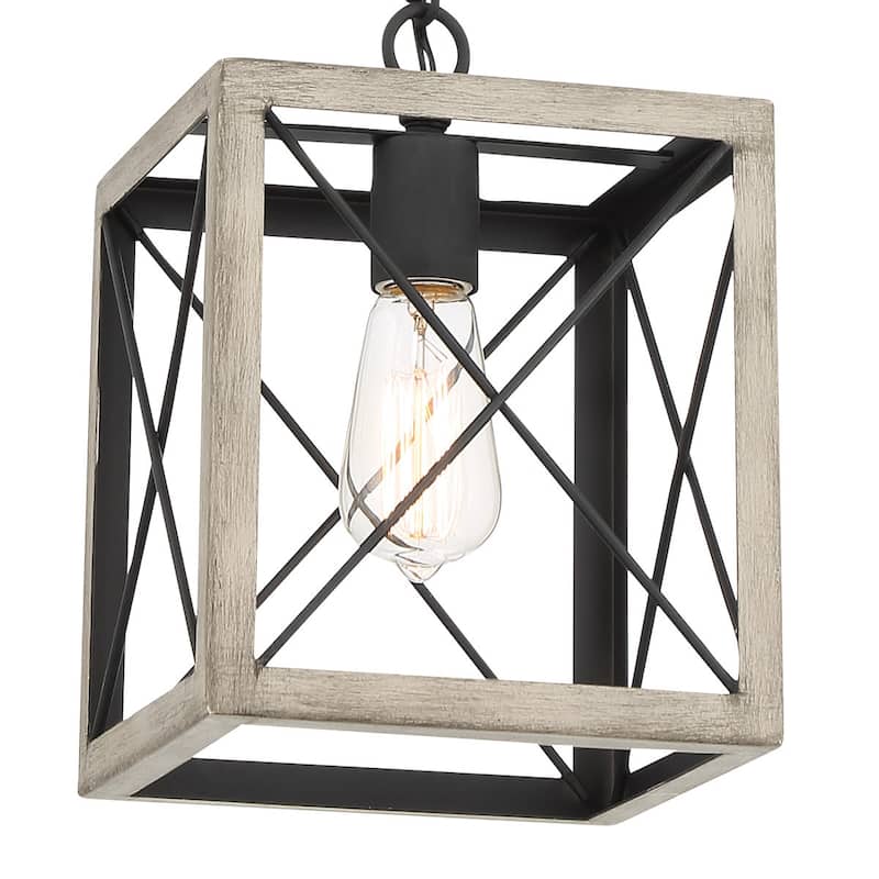 Kiro 1-light Modern Farmhouse Rectangle Pendant Light with UL Certified