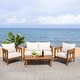 preview thumbnail 10 of 15, Safavieh Outdoor Living Owen 4 Pc Set / Natural/Taupe