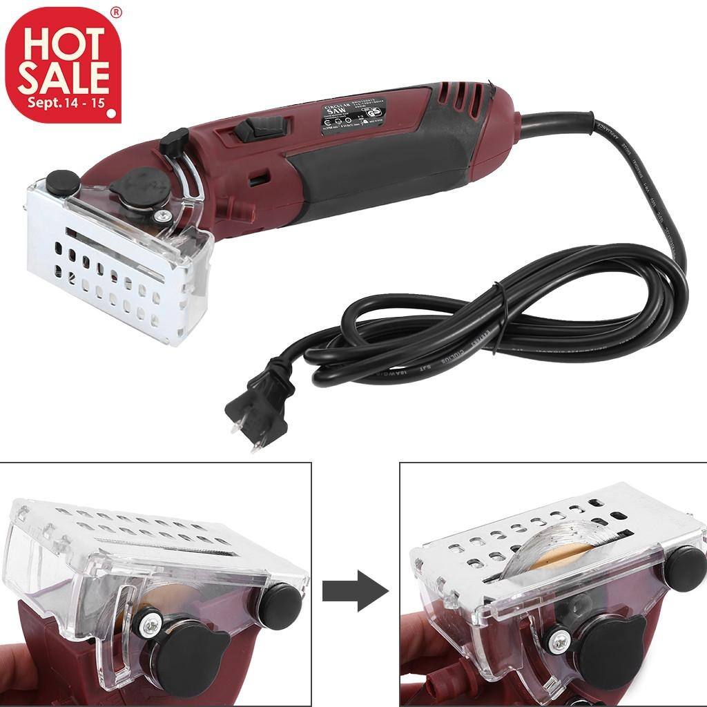 Electric Mini Laser Circular Saw Hand Held Grinder Cutting Tool Kit with 3 Blades