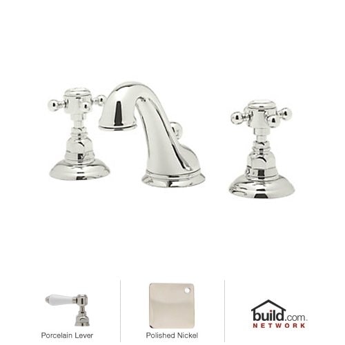 Rohl A1408LP-2 Country Bath Widespread Bathroom Faucet with Pop-Up Drain and Porcelain Lever Handles