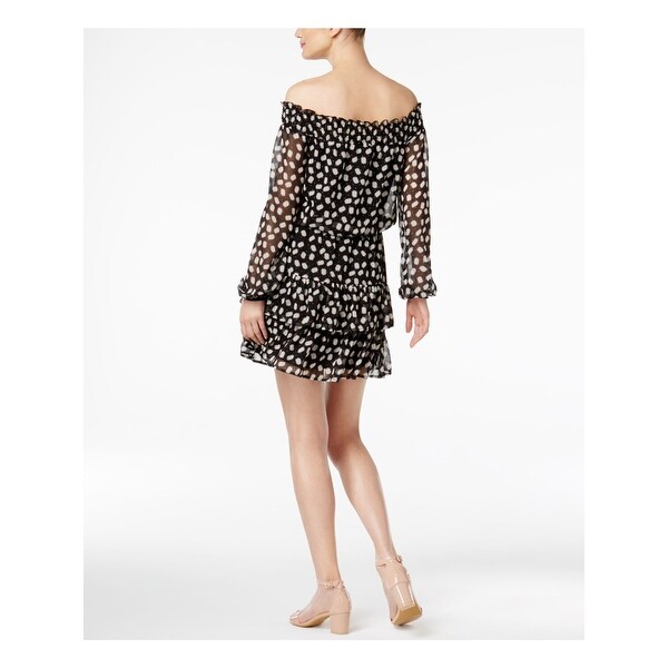 long sleeve blouson dress