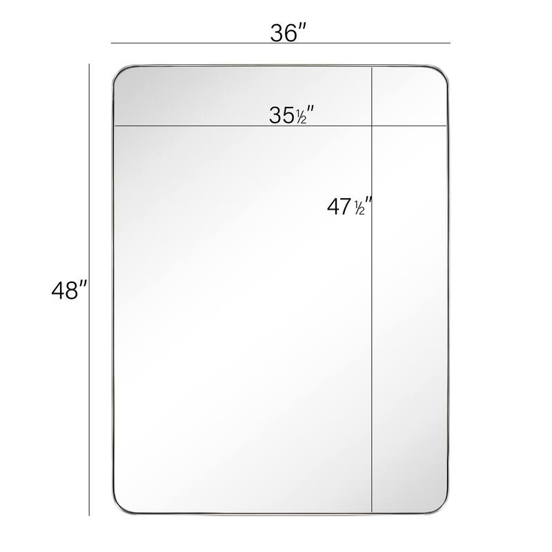 TEHOME Grozdana Rectangle Metal Mirror