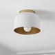 preview thumbnail 5 of 8, SAFAVIEH Lighting Peale 8-Inch Metal Flush Mount Ceiling Light - 8" W x 8" D x 6" H