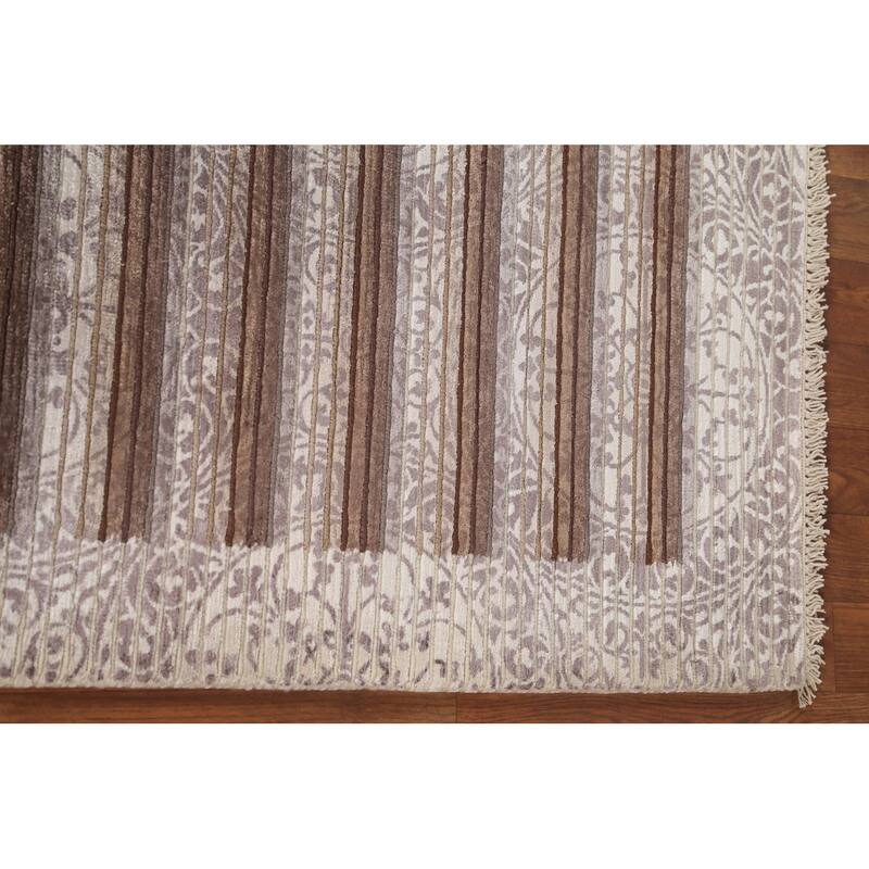 Abstract Accent Rug Hand-Knotted Modern Wool Carpet - 2'9"x 4'11"