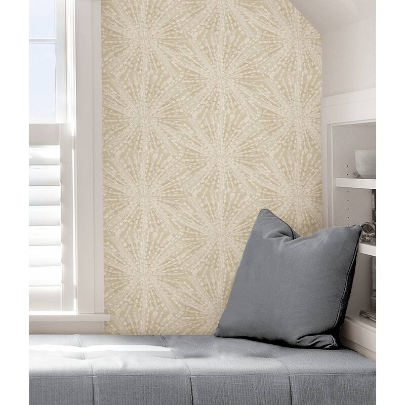 LiLi WhittWhitt Soft Gold Sunburst Peel & Stick Wallpaper