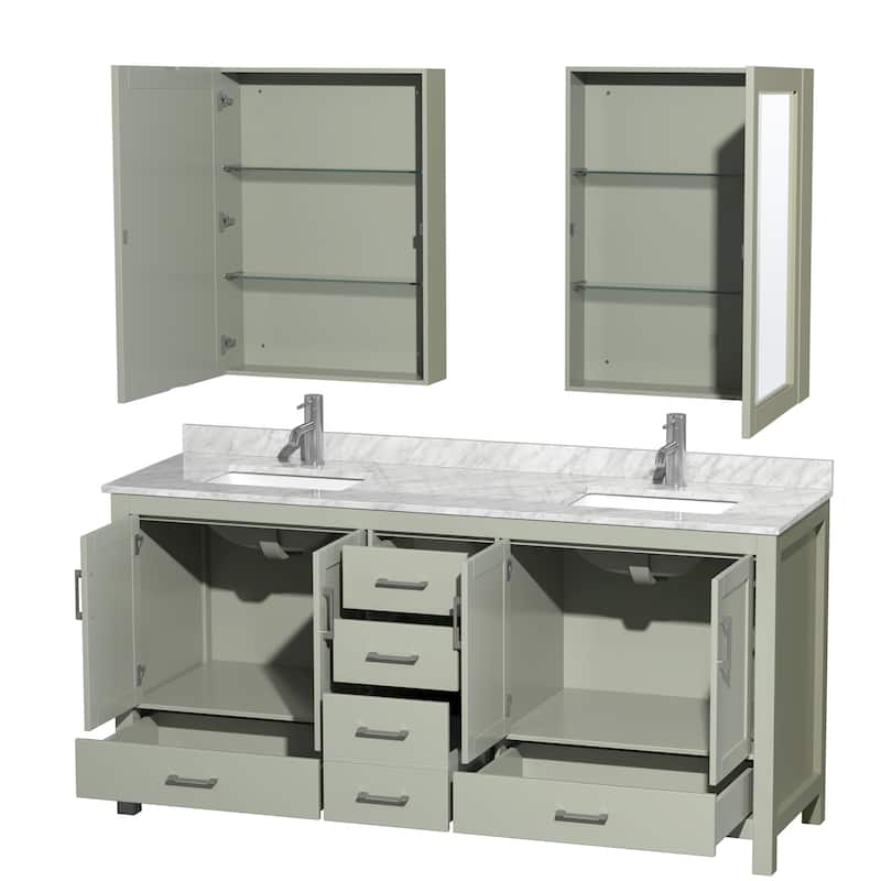 Wyndham Collection WCS141472DUNSMED Sheffield 72" Free Standing Double