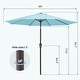 preview thumbnail 50 of 76, 9-ft Patio Market Umbrella with Tilting Pole, Waterproof & Breathable Canopy