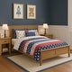 preview thumbnail 2 of 2, Modern Style, Solid Wood Bed Frame with MDF Headboard and Footboard