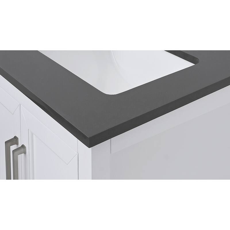 Avanity Quartz Vanity Top with Rectangular Undermount Sinks